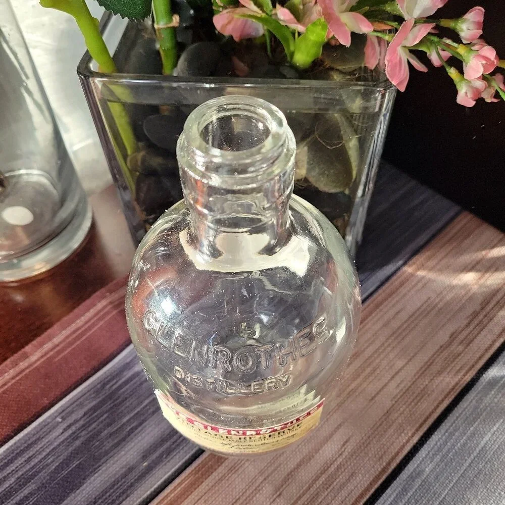 Rare Glenrothes Vintage Reserve Empty Whiskey Bottle - Heavy Glass Collectible